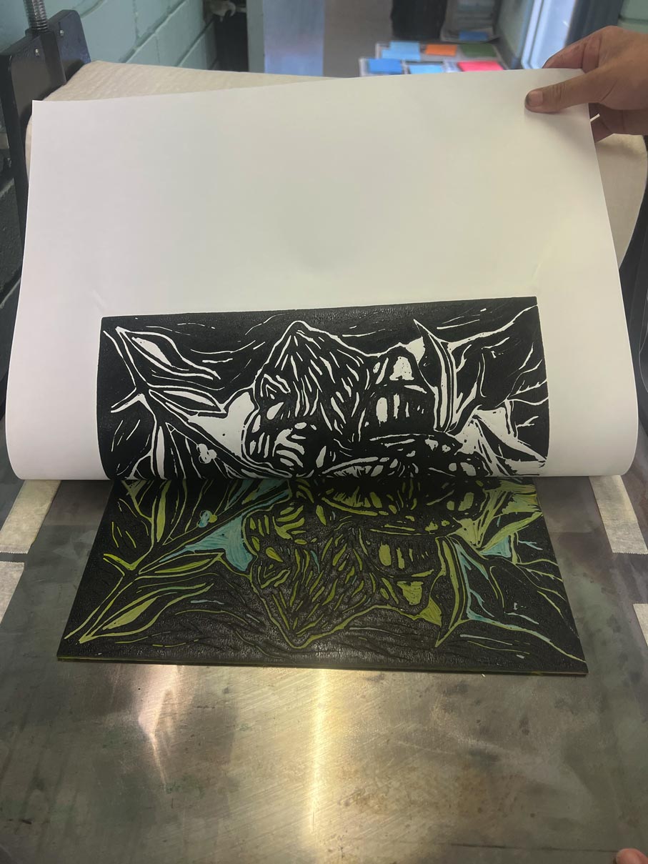 Catherine McAuley Westmead Year 9 Visal Arts Lino Printmaking