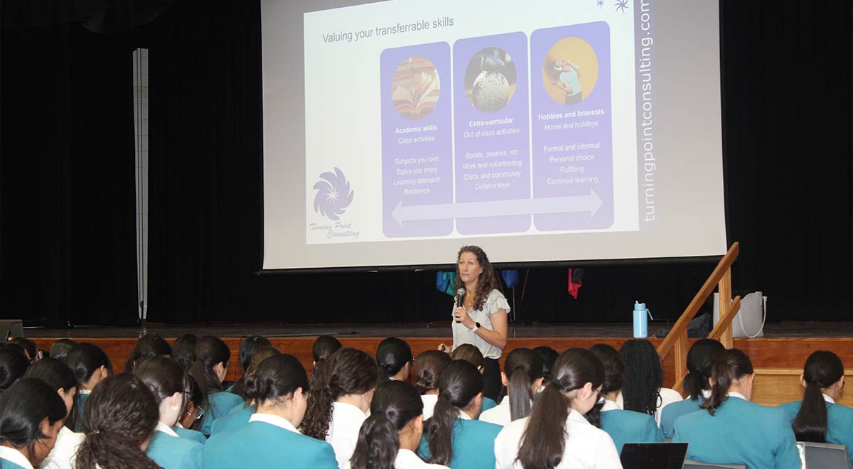 Speakers presenting at Morley Centre for McAuley Career Development Day