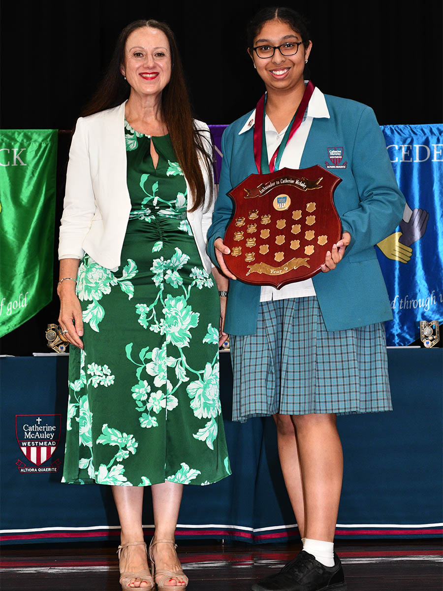 Year 9 Ambassador for Catherine McAuley Kinjal K