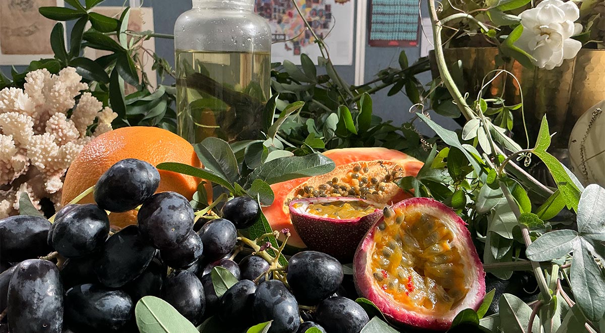 Year 9 Visual Arts students have put together an arrangement that embodies the concepts of memento mori and vanitas.