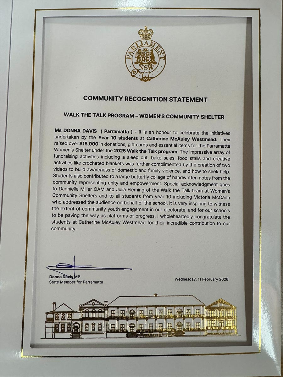 Community Recognition Statement