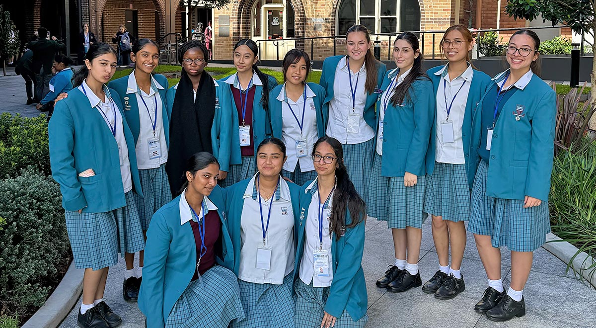 Students who participated in the Model United Nations (UN) Conference.