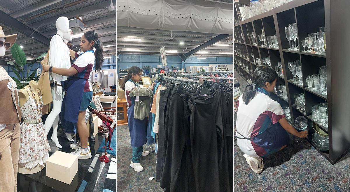 Compilation of Catherine McAuley Westmead performing various tasks at Vinnies