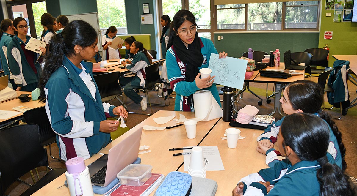 One of the many activities during the week was a STEM Innovation Challenge with students asked to use clues to solve the mystery of the missing jersey.