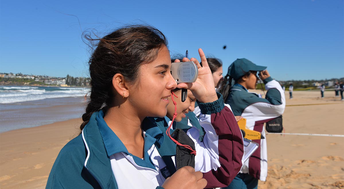  Year 10 Geography students conducting fieldwork at Long Reef and Collaroy beaches.