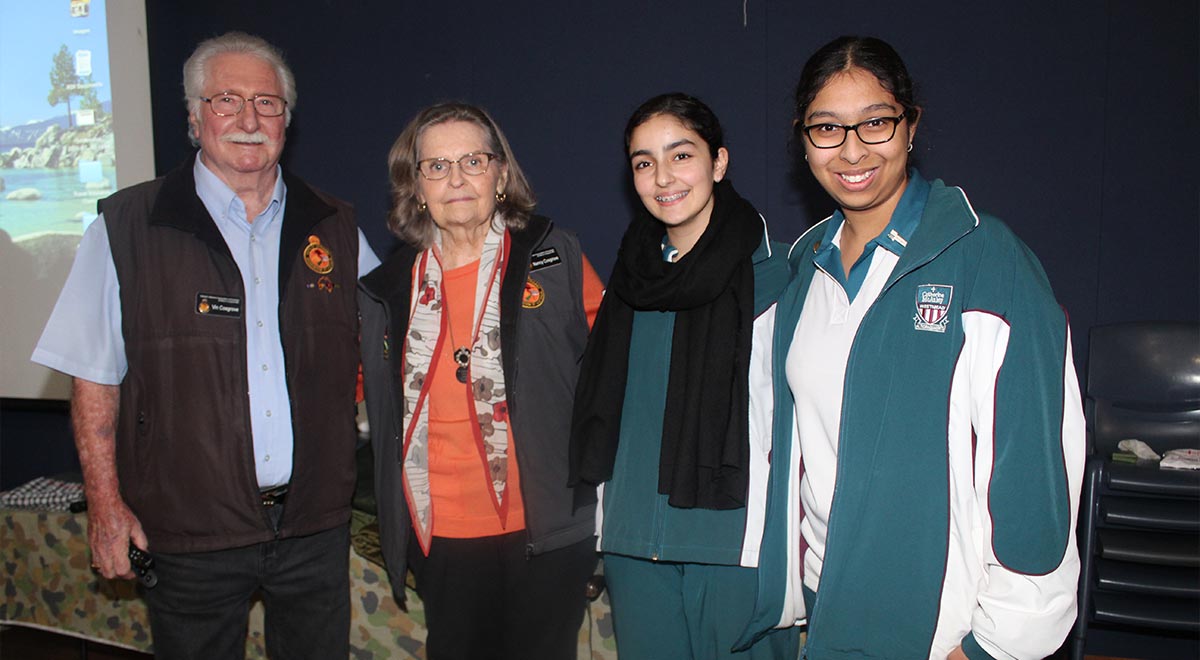 Mr and Mrs Cosgrove of the St Mary’s Vietnam Veterans Association spoke to Year 10 History students about the Vietnam War.