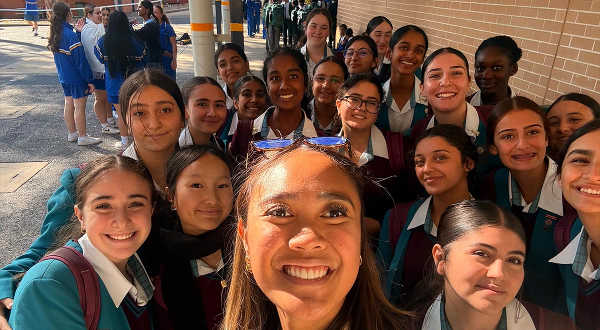 Year 9 students with Ms J. Tandog at LIFTED Unleashed.