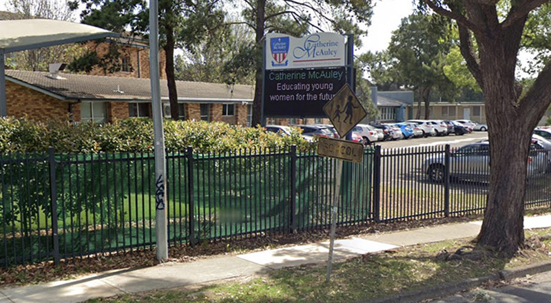 The Drop off and Pick up zone at Catherine McAuley Catholic College Westmead