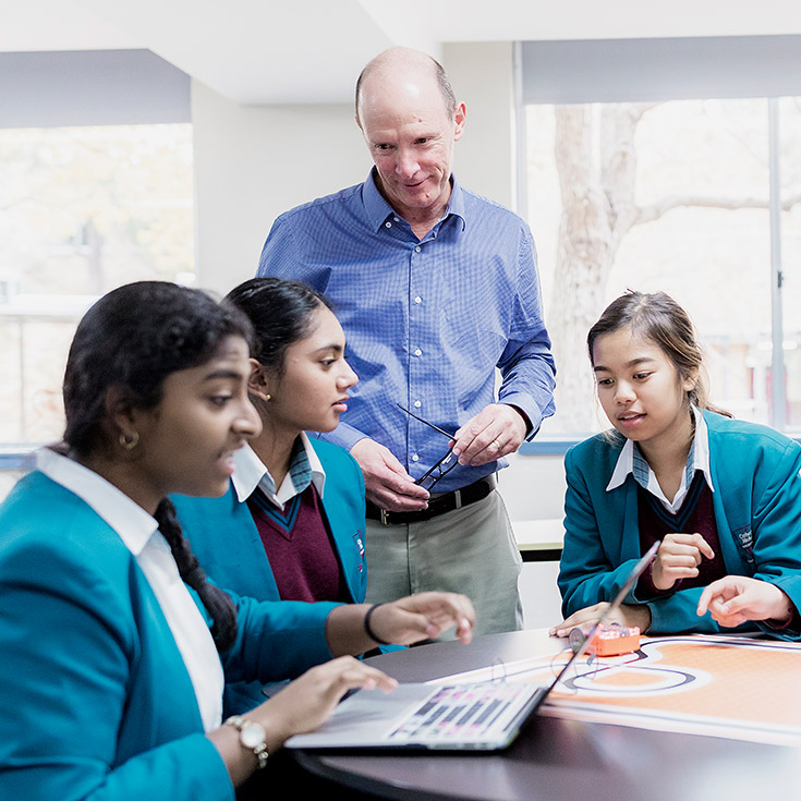Catherine McAuley Catholic College Westmead teacher instructing students