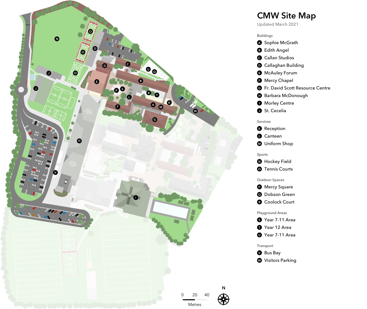 School map of Catherine McAuley Catholic College Westmead