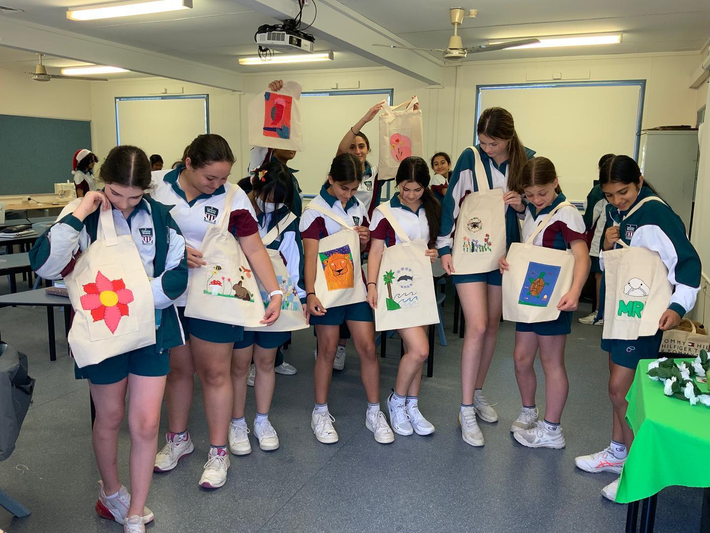 Students Preparing For The McAuley House Cheer Off