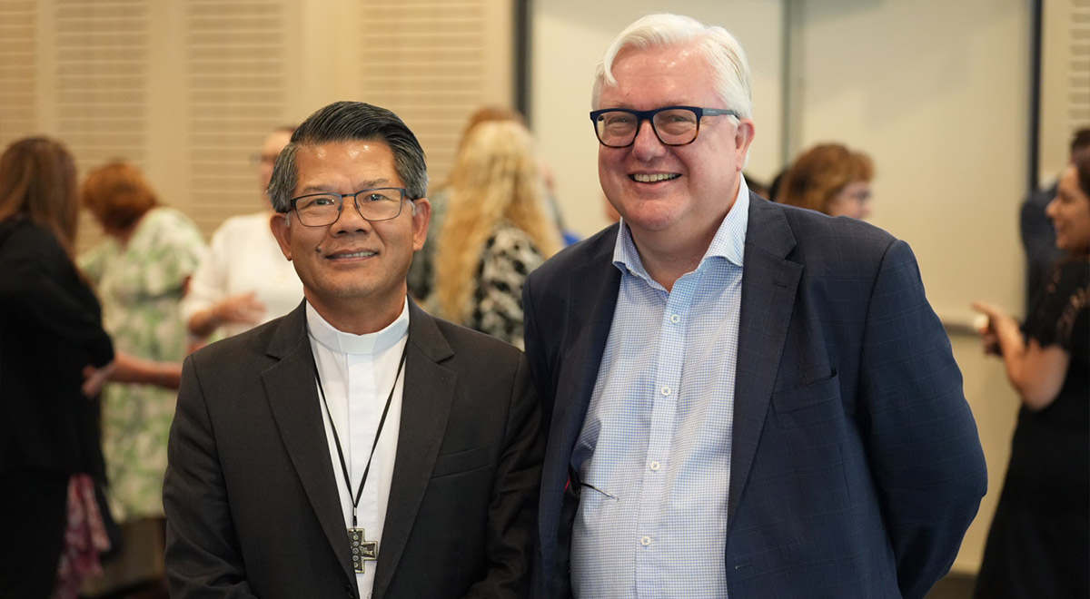 Bishop Vincent Long Van Nguyen and Jack de Groot