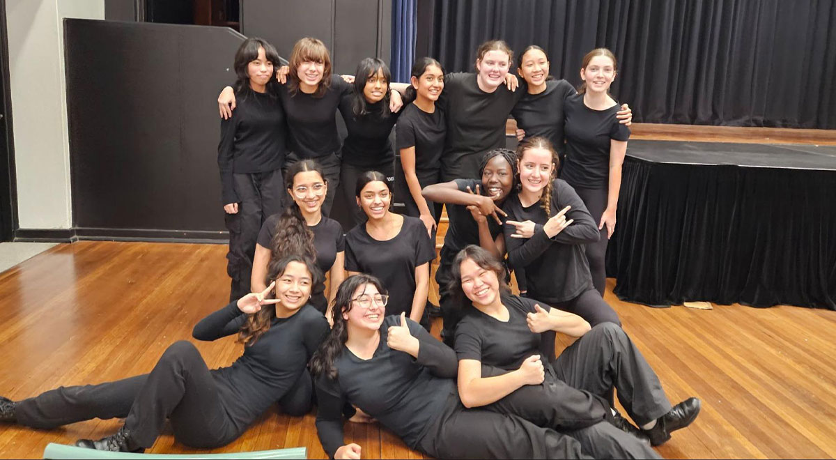 Talented drama students from Catherine McAuley Westmead posing