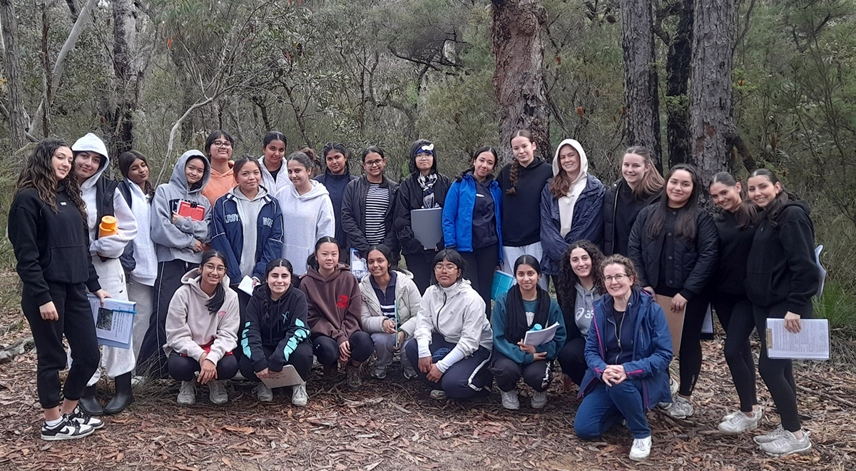 Photo: Year 11 Biology students at Camp Kedron for an immersive field study.