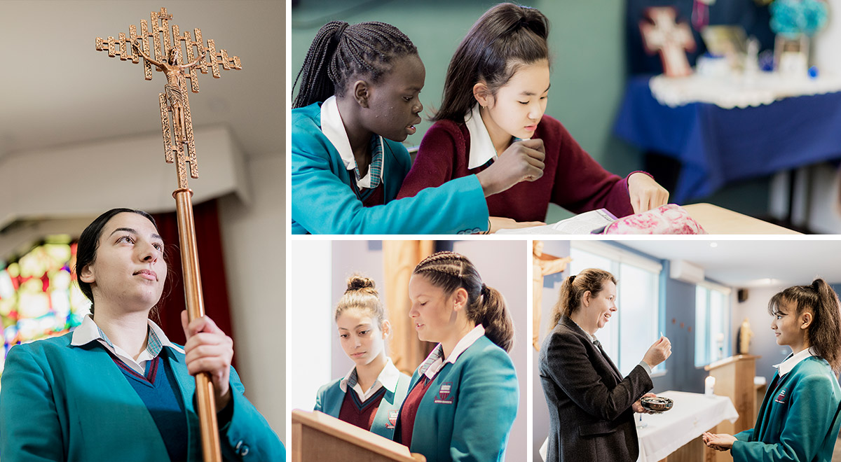 Collage of Spiritual Life at Catherine McAuley Catholic College Westmead